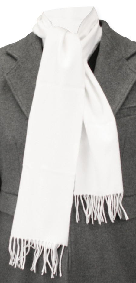  Victorian Edwardian Mens Ties White Wool Solid Scarves |Antique Vintage Old Fashioned Wedding Theatrical Reenacting Costume | Gifts for Him Aviator Stocking Stuffers Her Dickens
