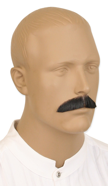  Victorian Old West Edwardian Mens Mustaches Black Natural |Antique Vintage Fashioned Wedding Theatrical Reenacting Costume |